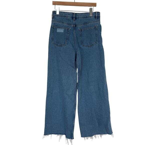 GANNI Heavy Weight Drawstring Wide Leg Jeans - Picture 3 of 6